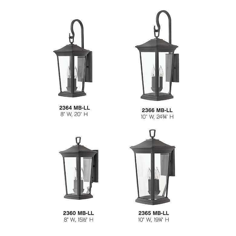 Image 6 Hinkley Bromley 24 3/4"H Museum Black 3-Light LED Outdoor Wall Light more views