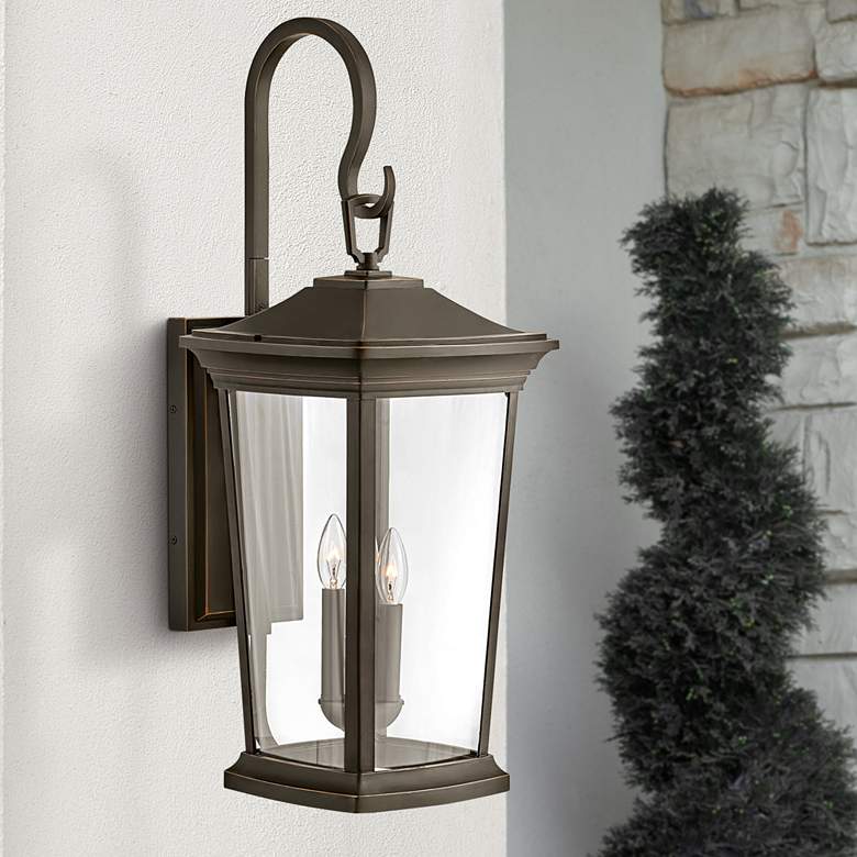 Image 1 Hinkley Bromley 30 inch High Bronze 3-Light LED Outdoor Wall Light