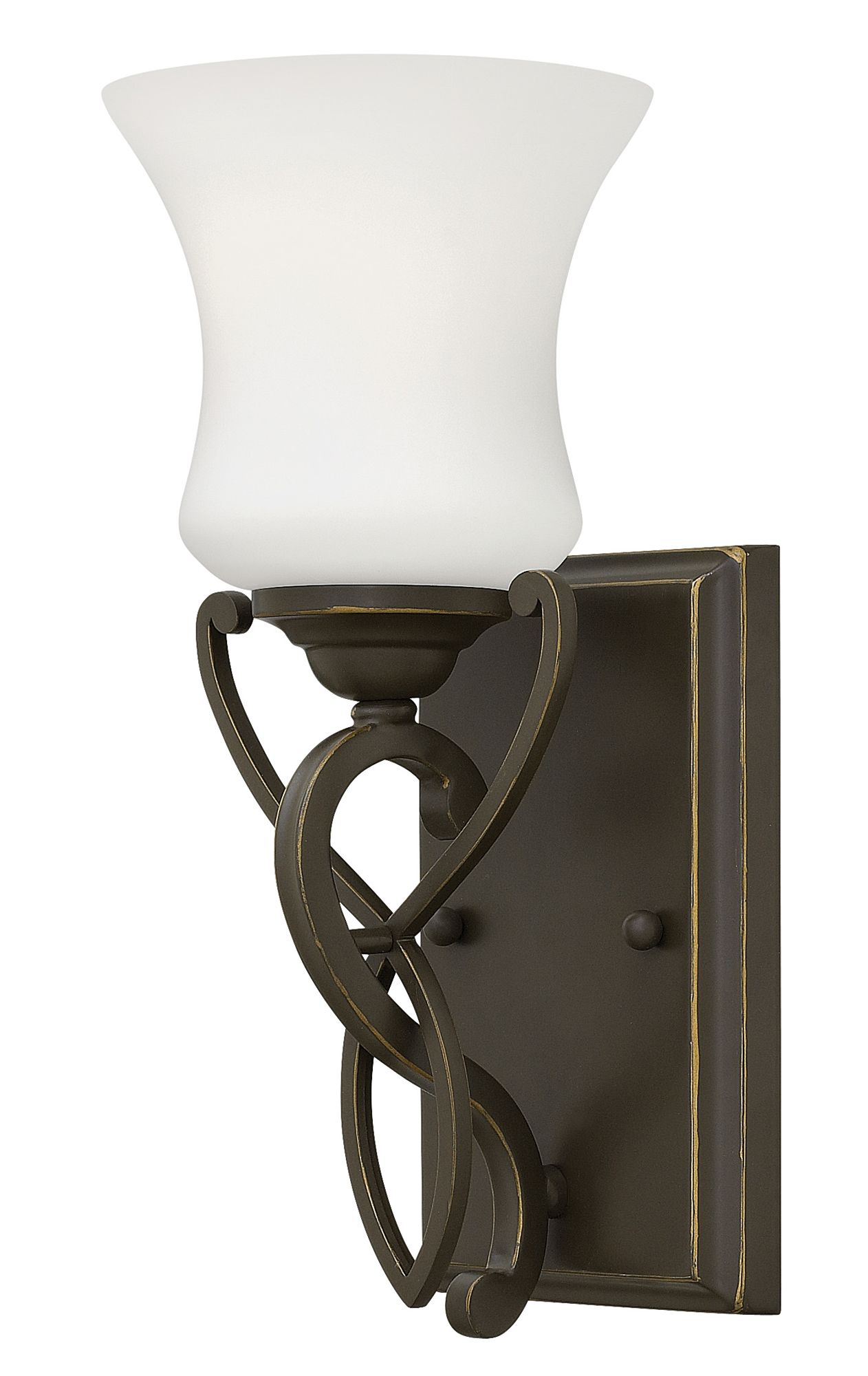 Image 3 Hinkley Brooke 11 1/2" Traditional Opal Glass Olde Bronze Wall Sconce more views