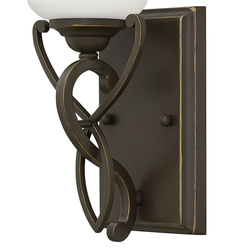 Image 5 Hinkley Brooke 11 1/2" Traditional Opal Glass Olde Bronze Wall Sconce more views