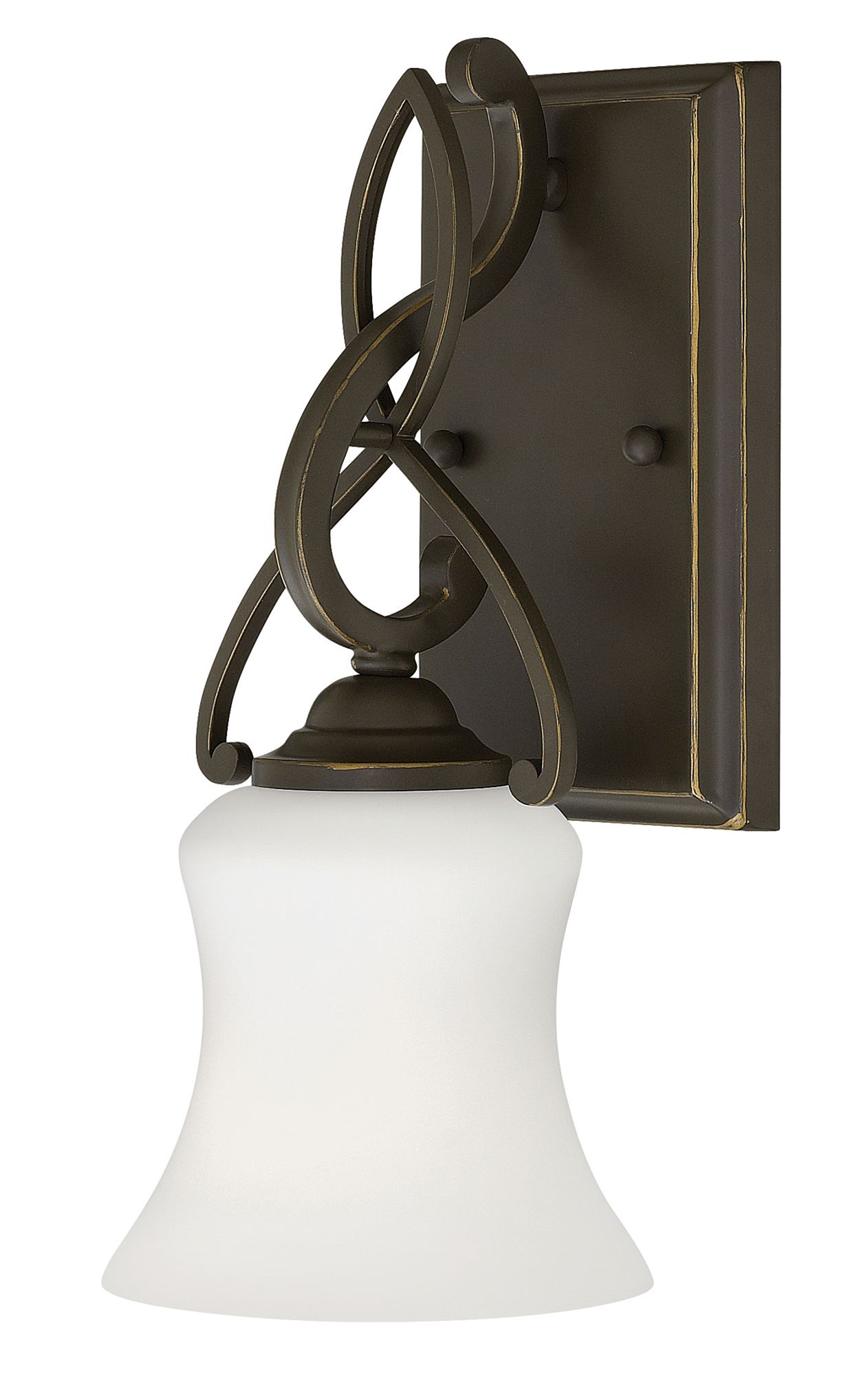 Image 6 Hinkley Brooke 11 1/2" Traditional Opal Glass Olde Bronze Wall Sconce more views