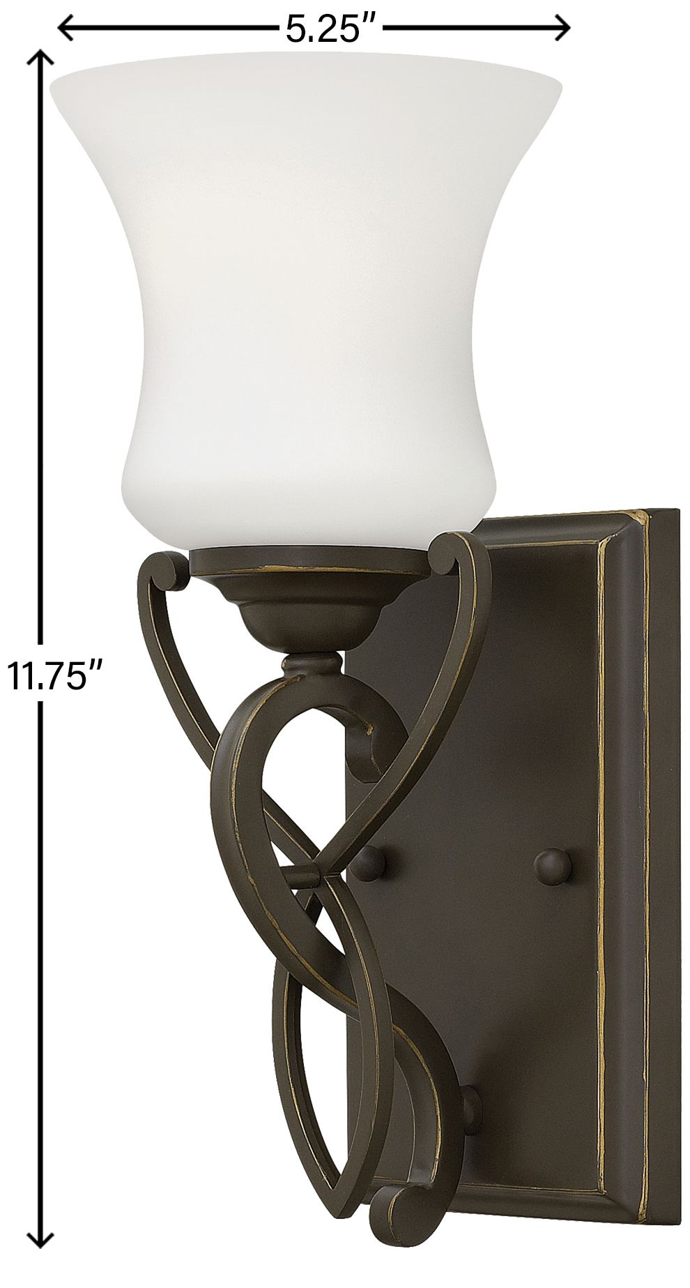 Image 7 Hinkley Brooke 11 1/2" Traditional Opal Glass Olde Bronze Wall Sconce more views