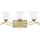 Hinkley Brooke 24" Wide Silver Leaf 3-Light Bath Light