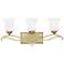 Hinkley Brooke 24" Wide Silver Leaf 3-Light Bath Light