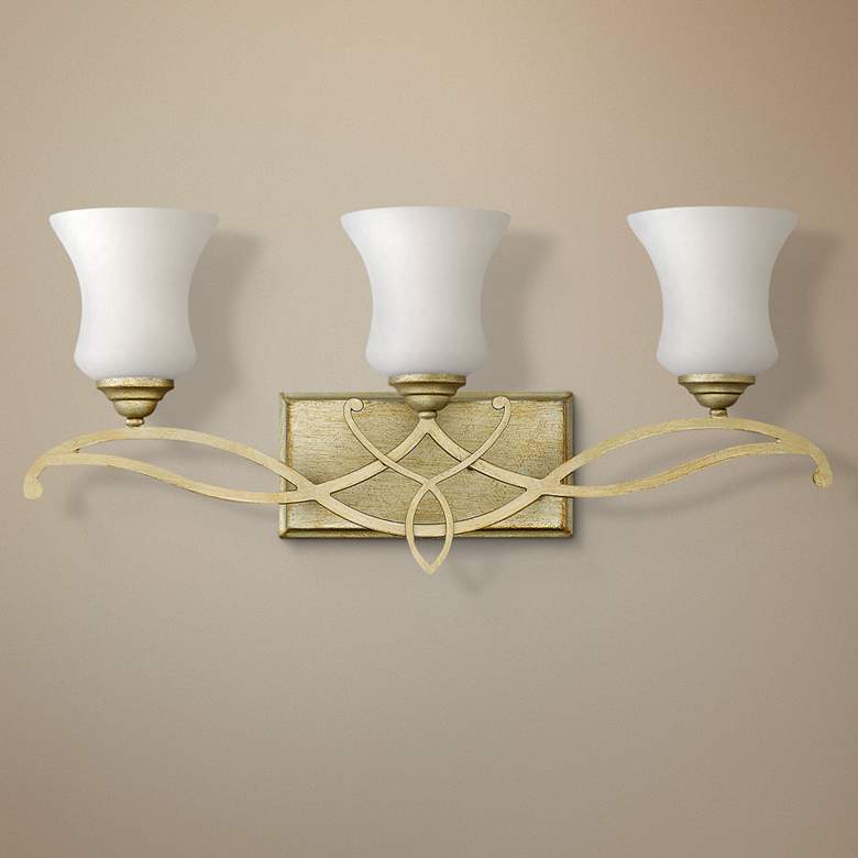 Image 1 Hinkley Brooke 24" Wide Silver Leaf 3-Light Bath Light