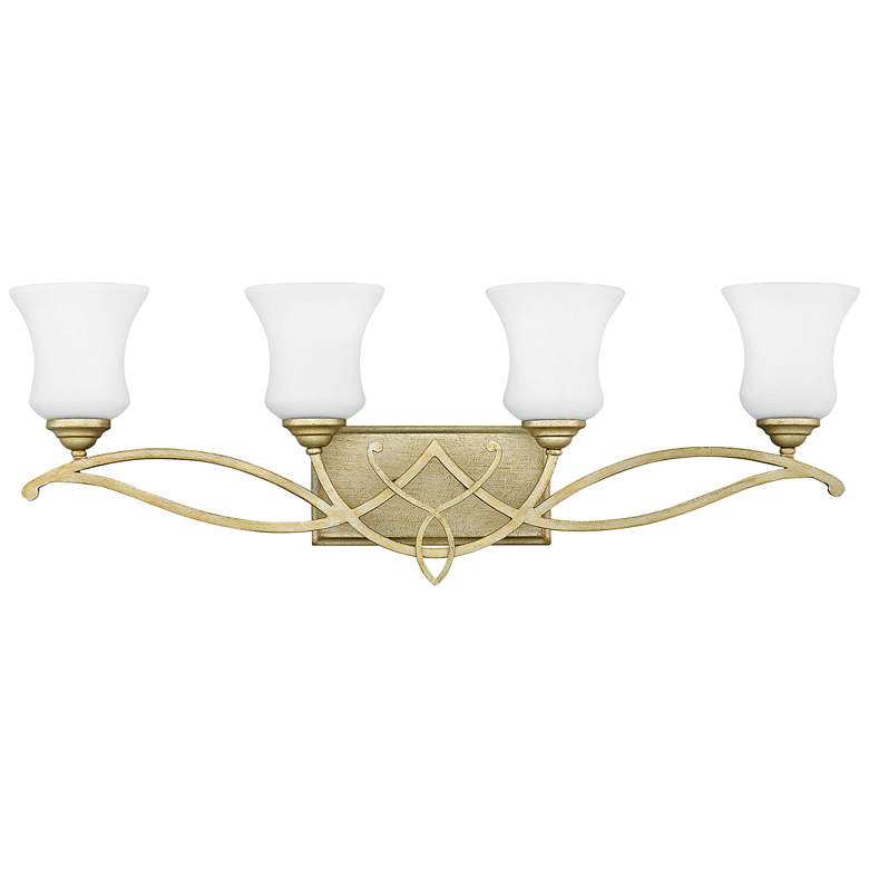 Image 1 Hinkley Brooke 31 1/4" Wide Silver Leaf 4-Light Bath Light