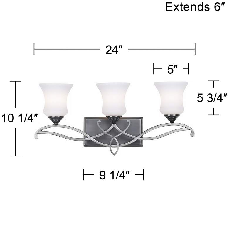 Image 7 Hinkley Brooke Collection 24 inch Wide Bathroom Wall Light more views