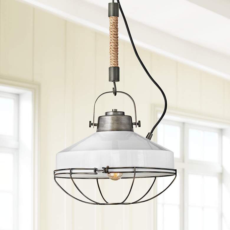 Image 1 Hinkley Brooklyn 14"W Burnished Bronze Metal Pendant Light