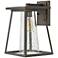 Hinkley Burke 14" High Bronze and Clear Glass Outdoor Wall Light