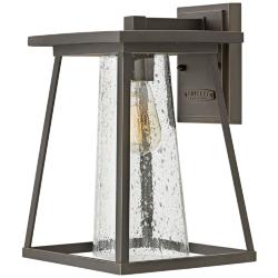 Hinkley Burke 14" High Bronze and Clear Glass Outdoor Wall Light