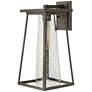 Hinkley Burke 16 3/4" High Bronze and Clear Glass Outdoor Wall Light