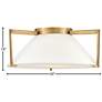 7_Hinkley Calla 20" Wide Brushed Bronze LED Ceiling Light more views
