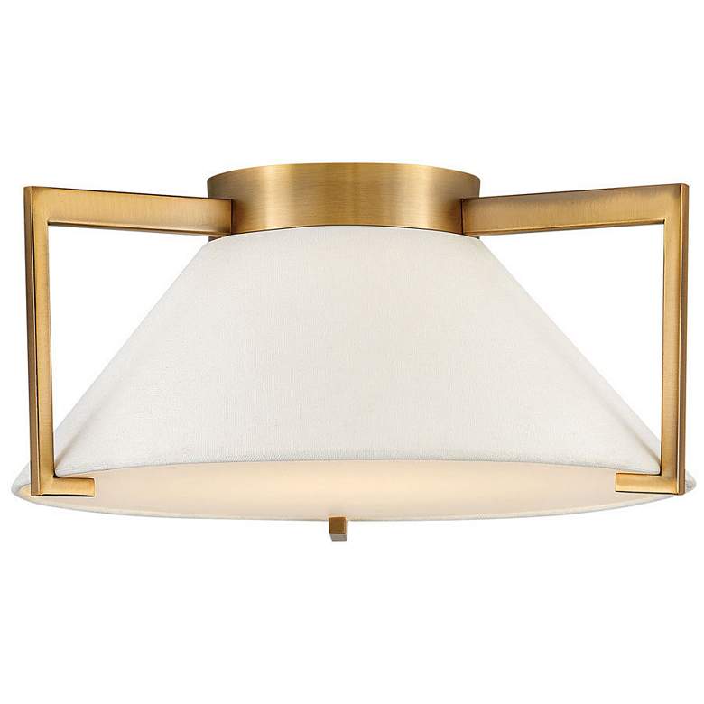 Image 1 Hinkley- Calla Medium Flush Mount- 15.75" Brushed Bronze