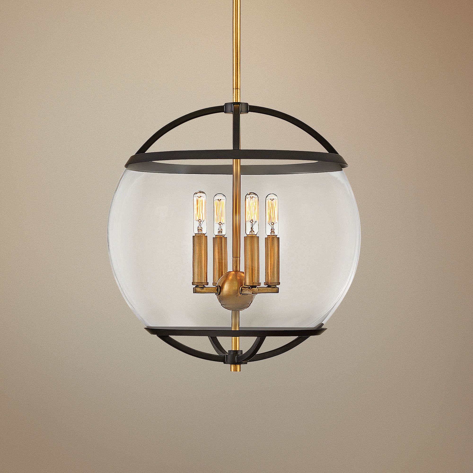 brass orb light