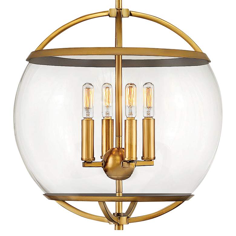 Image 3 Hinkley Calvin 15 inch Wide Heritage Brass 4-Light Orb Pendant more views