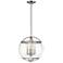 Hinkley Calvin 15" Wide Polished Nickel 4-Light Orb Pendant