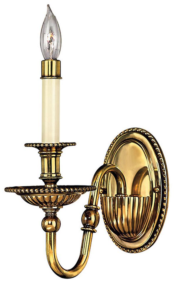 Hinkley Cambridge 11" High Burnished Brass Wall Sconce