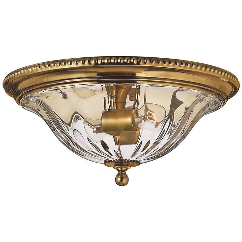 Image 2 Hinkley Cambridge 16 1/4 inch Traditional Glass and Brass Ceiling Light
