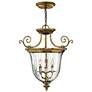 Hinkley Cambridge 22 1/2" Wide Clear Glass Traditional Brass Pendant