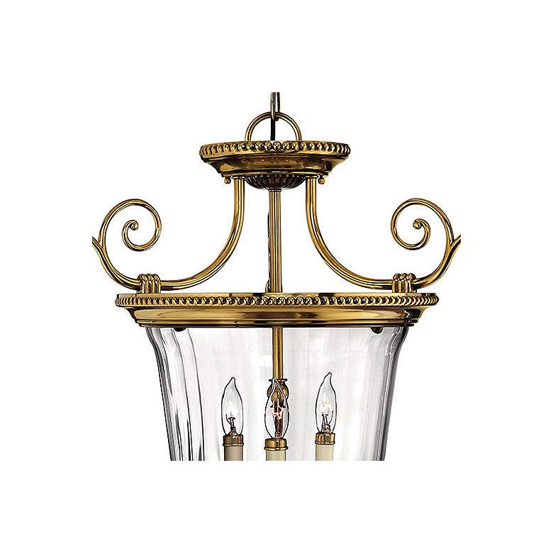 Image 2 Hinkley Cambridge 22 1/2" Wide Clear Glass Traditional Brass Pendant more views