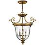 2_Hinkley Cambridge 22 1/2" Wide Clear Glass Traditional Brass Pendant more views