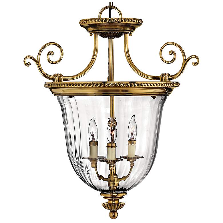 Image 3 Hinkley Cambridge 22 1/2" Wide Clear Glass Traditional Brass Pendant more views