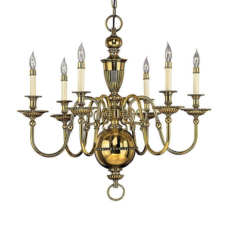 Image 2 Hinkley Cambridge 29" Wide Traditional Brass Candelabra Chandelier more views