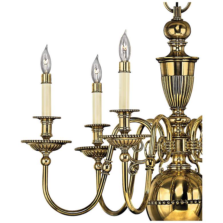 Image 4 Hinkley Cambridge 29" Wide Traditional Brass Candelabra Chandelier more views