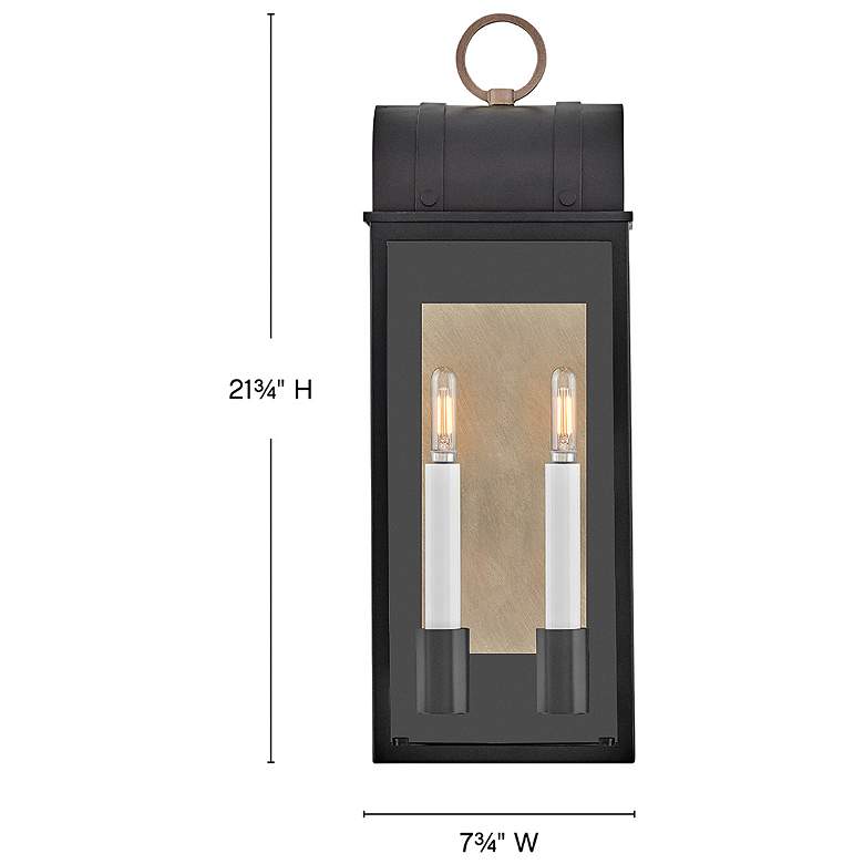 Image 3 Hinkley Campbell 21 3/4"H Black 2-Light Outdoor Wall Light more views