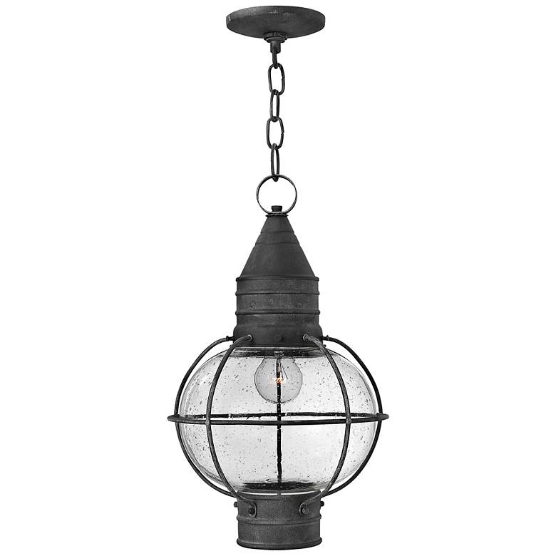 Image 1 Hinkley Cape Cod 11 inch Wide Aged Zinc Outdoor Hanging Light