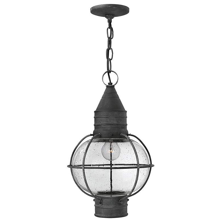 Image 1 Hinkley Cape Cod 11 inch Wide Aged Zinc Outdoor Hanging Light