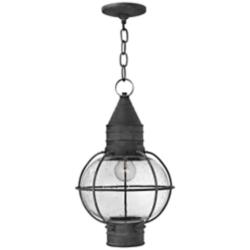 Hinkley Cape Cod 11&quot; Wide Aged Zinc Outdoor Hanging Light