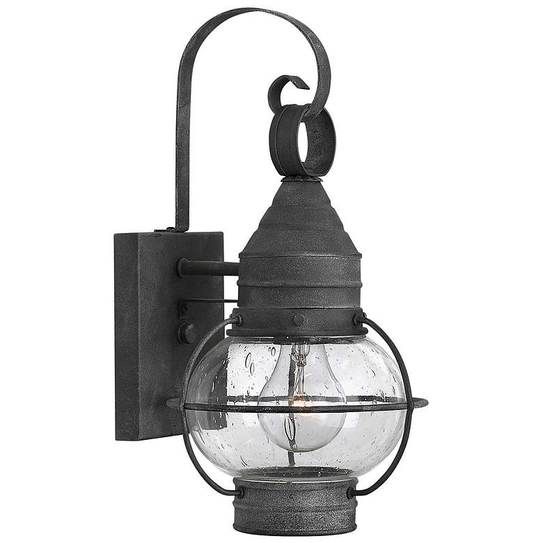 Image 1 Hinkley Cape Cod 14 inch High Aged Zinc Outdoor Wall Light