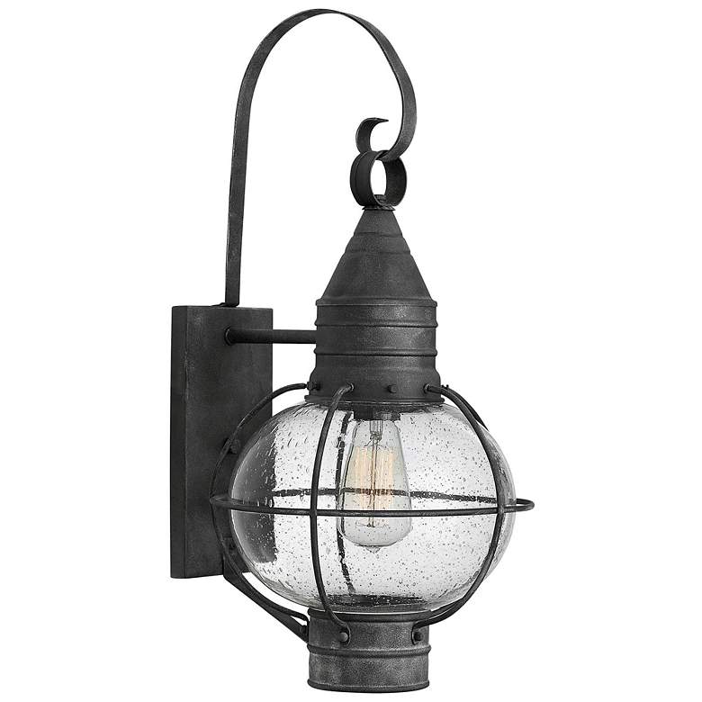 Image 1 Hinkley Cape Cod 23 1/4 inch High Aged Zinc Outdoor Wall Light