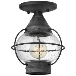 Hinkley Cape Cod 7&quot; Wide Aged Zinc Outdoor Ceiling Light