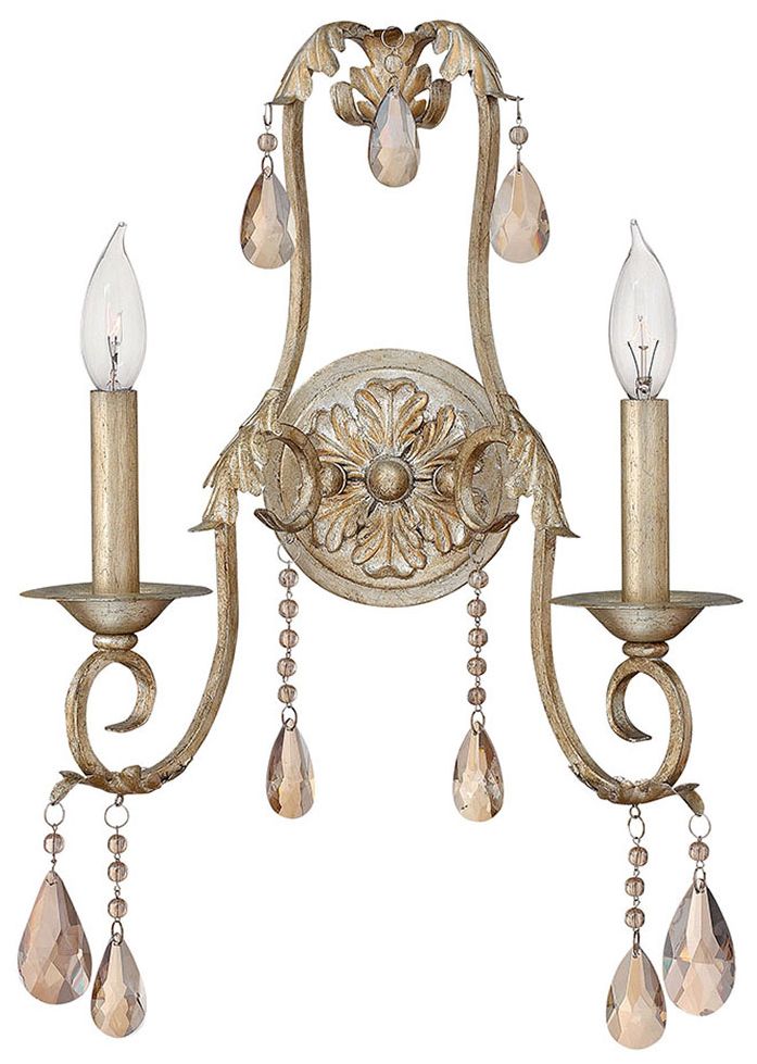Image Hinkley Carlton 19" High Silver Leaf Wall Sconce