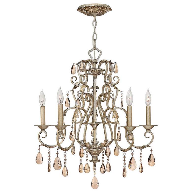 Image 1 Hinkley Carlton 24" Wide Gold and Amber Crystal Traditional Chandelier