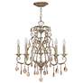 Hinkley Carlton 24" Wide Gold and Amber Crystal Traditional Chandelier