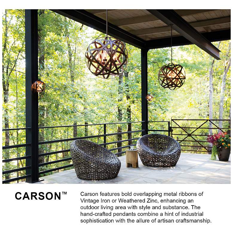 Image 6 Hinkley Carson 10 1/2"H Vintage Iron LED Outdoor Wall Light more views