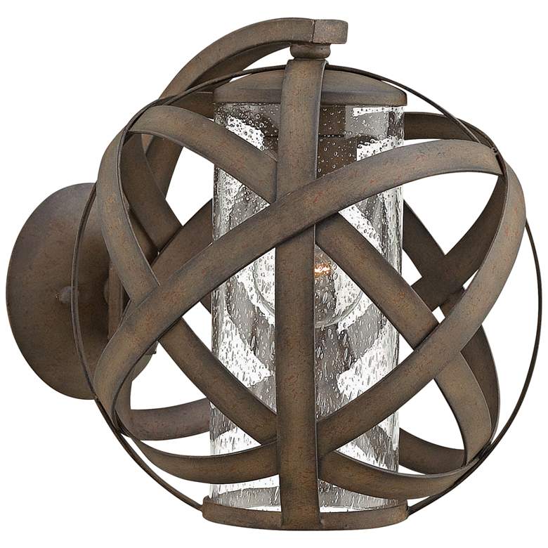 Image 1 Hinkley Carson 10 1/2 inchH Vintage Iron Outdoor Wall Light