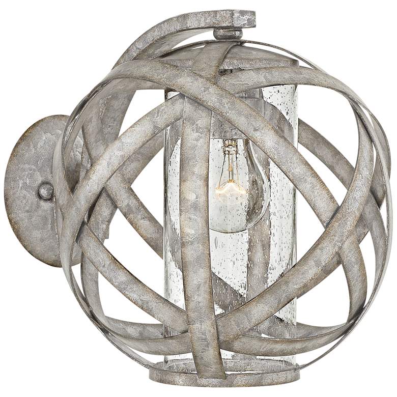 Image 1 Hinkley Carson 10 1/2"H Weathered Zinc Outdoor Wall Light