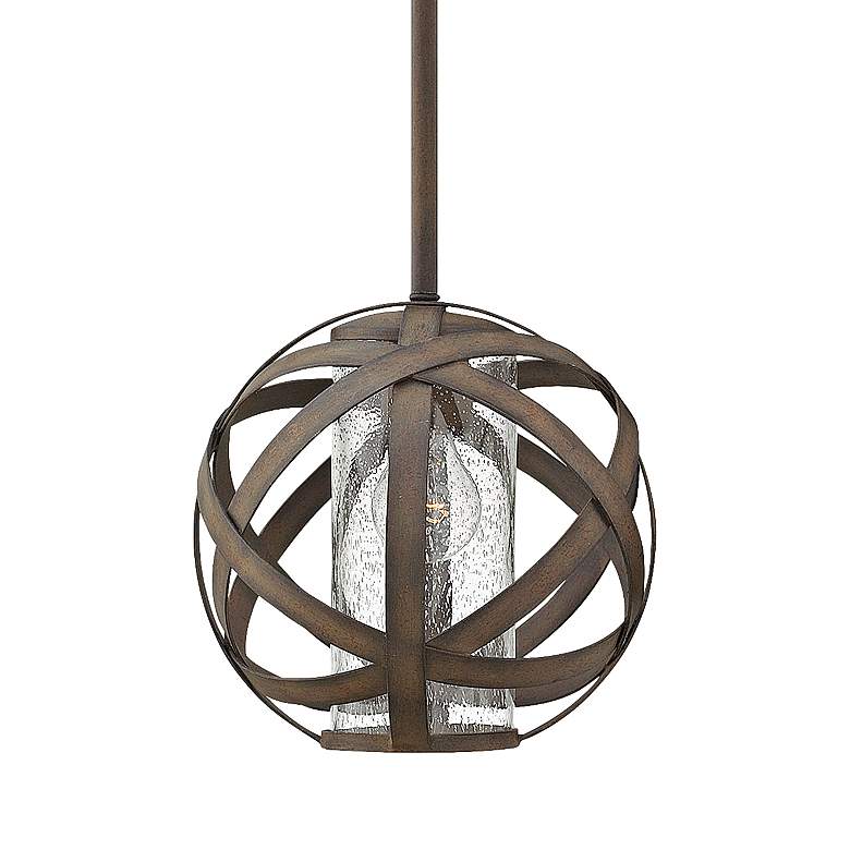 Image 2 Hinkley Carson 10" Wide Vintage Iron Outdoor Mini Pendant