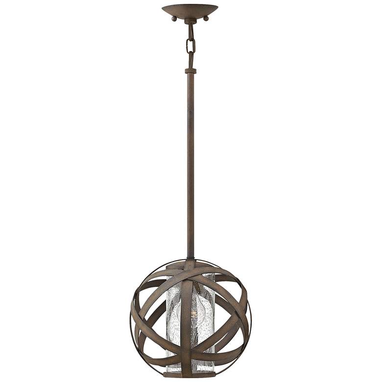 Image 4 Hinkley Carson 10" Wide Vintage Iron Outdoor Mini Pendant more views