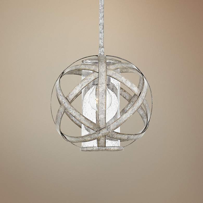 Image 1 Hinkley Carson 10" Wide Weathered Zinc Outdoor Mini Pendant