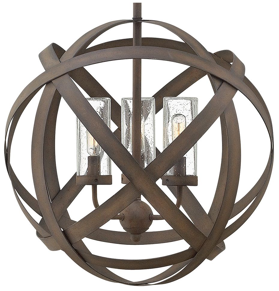 Hinkley Carson 18 3/4"H Vintage Iron Outdoor Hanging Light