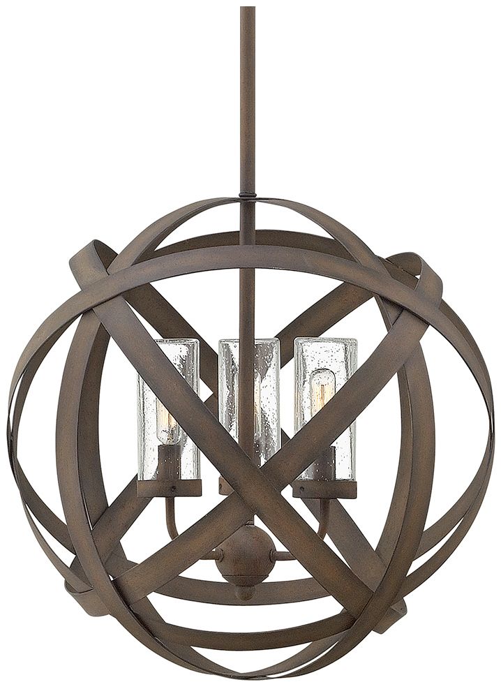 Hinkley Carson 18 3/4"H Vintage Iron Outdoor Hanging Light