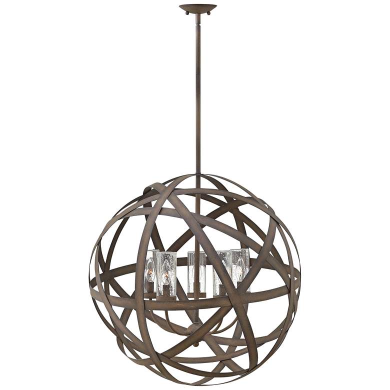 Image 4 Hinkley Carson 26 1/2" Wide Vintage Iron 5-Light Outdoor Chandelier more views