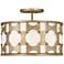 Hinkley Carter 17" Wide Burnished Gold Drum Ceiling Light