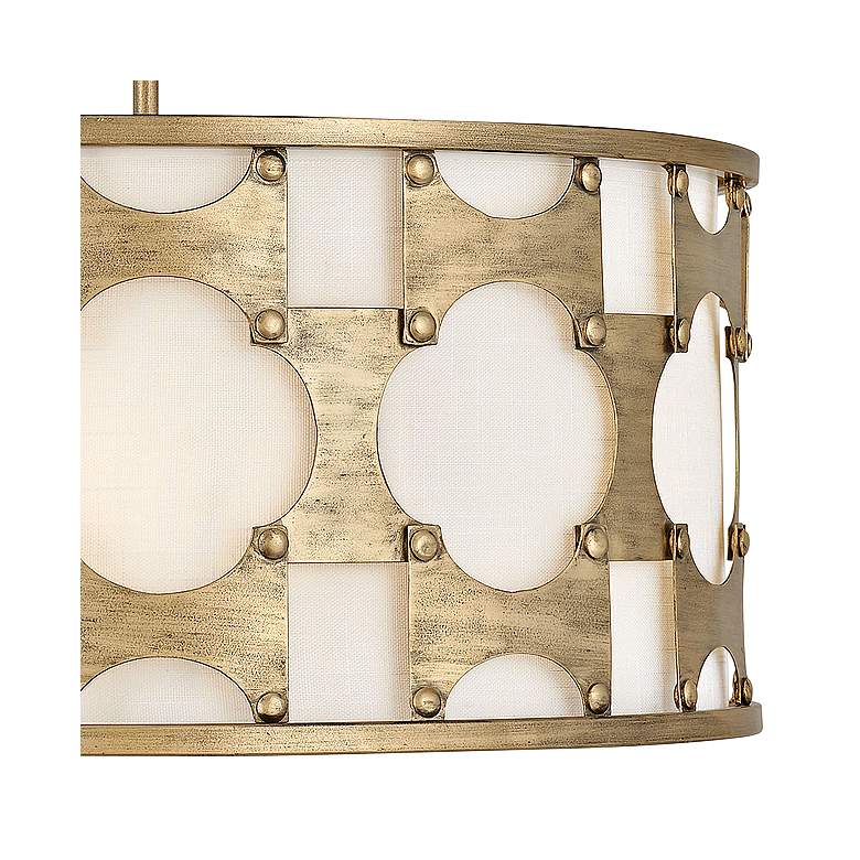 Image 3 Hinkley Carter 21" Wide Burnished Gold Drum Pendant Light more views