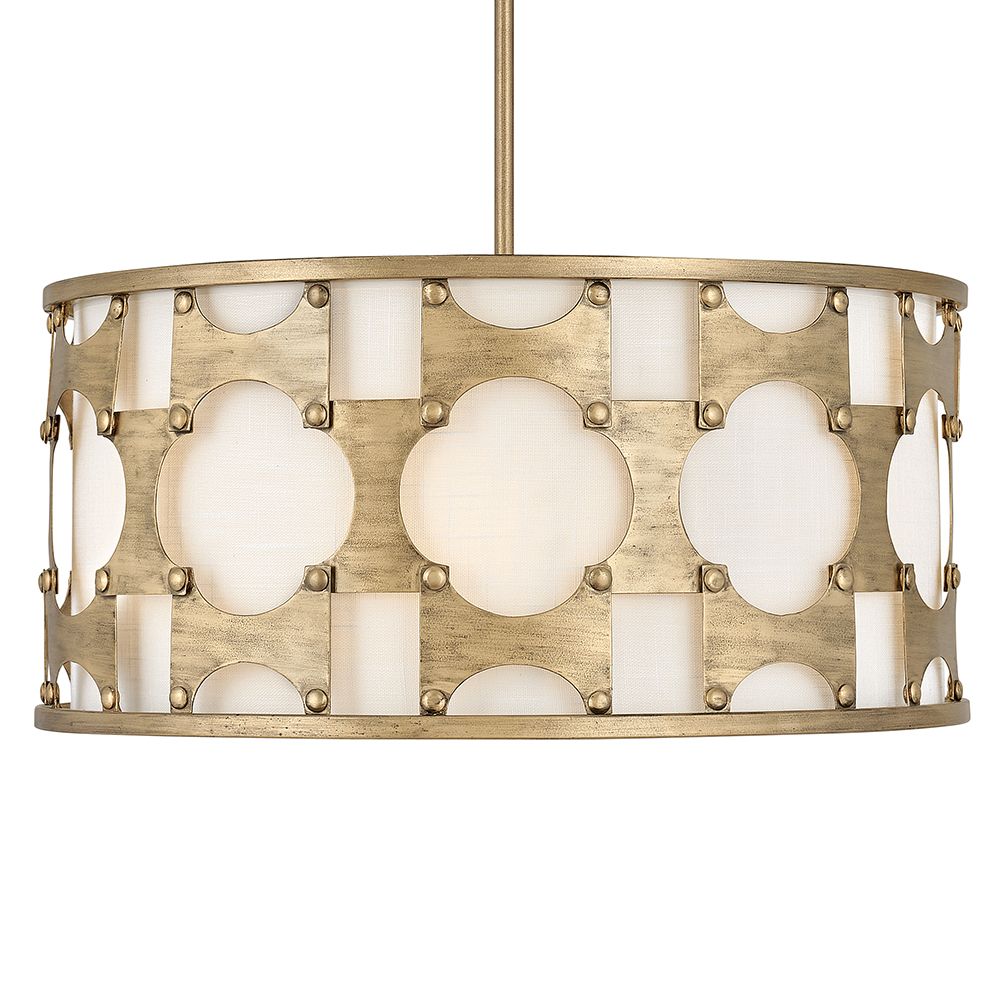 Hinkley Carter 21" Wide Burnished Gold Drum Pendant Light
